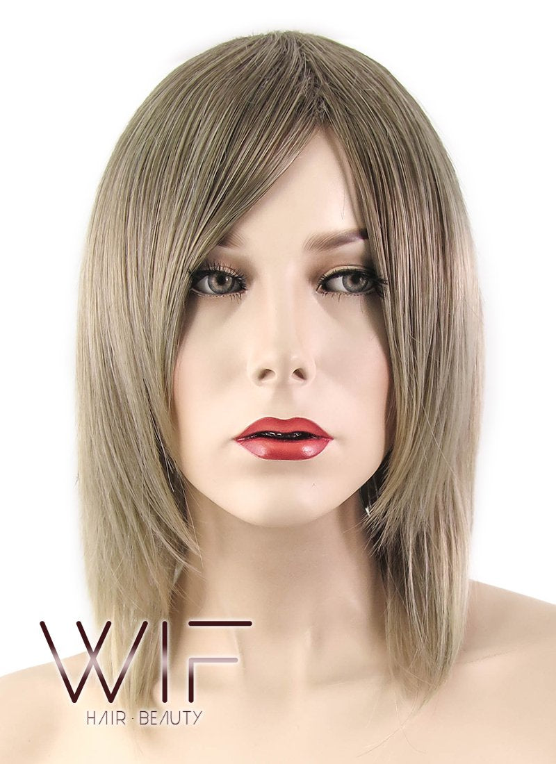 12" Straight Mixed Blonde Synthetic Wig NW086