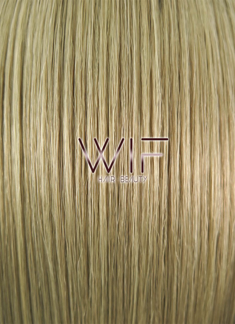 28" Straight Blonde Mixed Black Synthetic Wig NW089