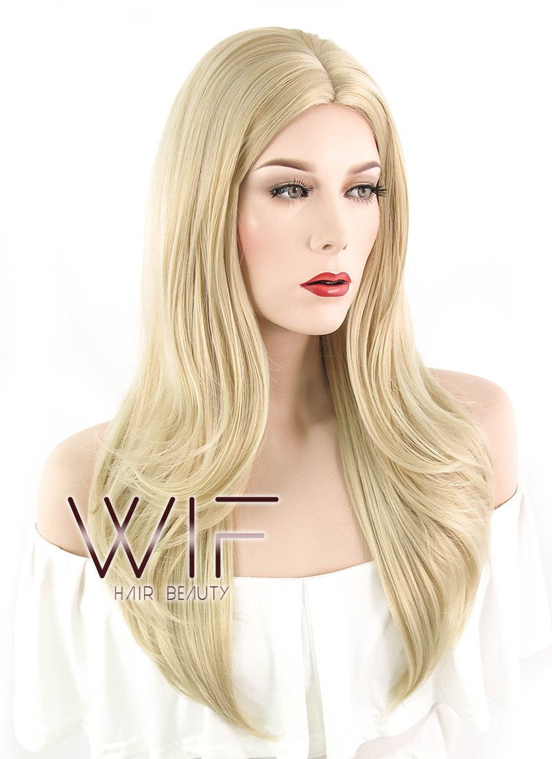 25" Long Wavy Blonde Fashion Synthetic Hair Wig NW096