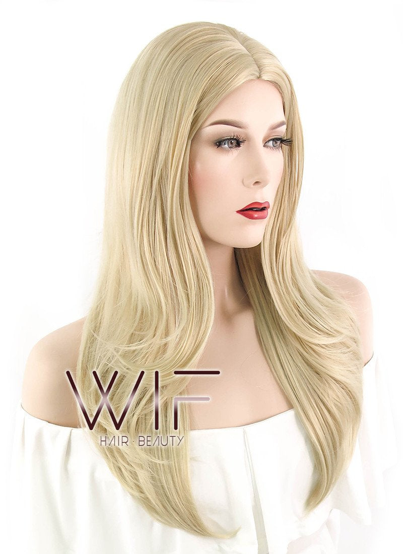 25" Long Wavy Blonde Fashion Synthetic Hair Wig NW096