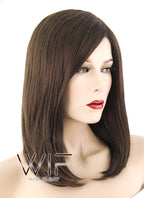 15" Medium Wavy Brown Fashion Synthetic Hair Wig NW097