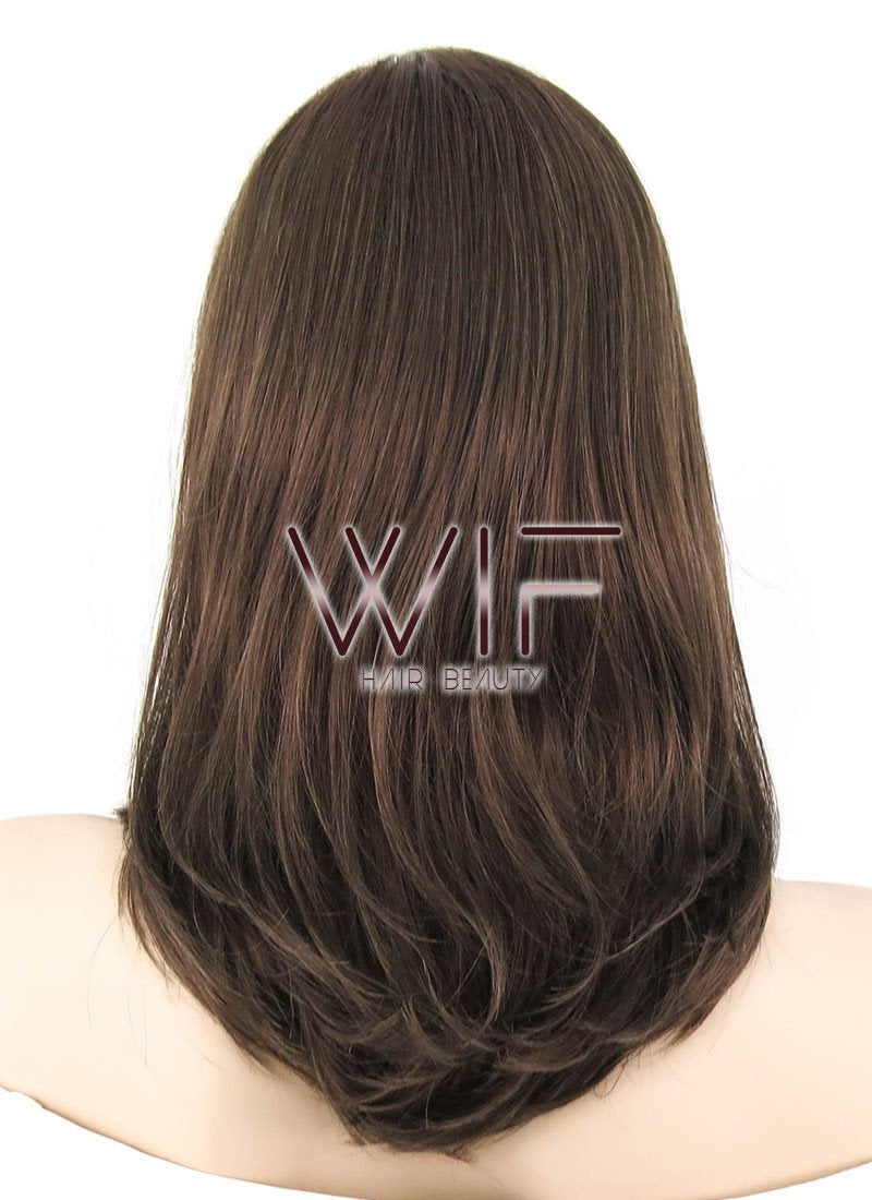 15" Medium Wavy Brown Fashion Synthetic Hair Wig NW097