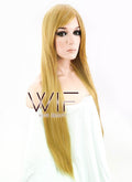 31" Straight Golden Blonde Synthetic Wig PL002