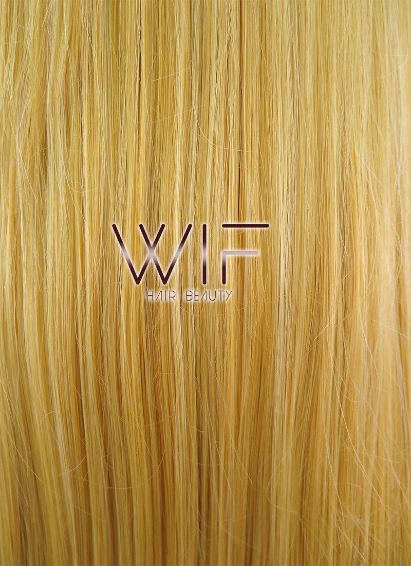 31" Straight Golden Blonde Synthetic Wig PL002