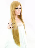31" Straight Golden Blonde Synthetic Wig PL002