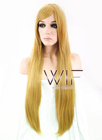 31" Straight Golden Blonde Synthetic Wig PL002