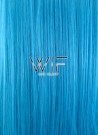 31" Straight Peacock Blue Synthetic Wig PL014