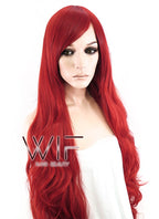 31" Wavy Red Synthetic Wig PL028