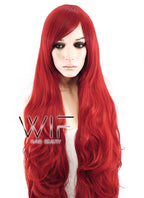 31" Wavy Red Synthetic Wig PL028