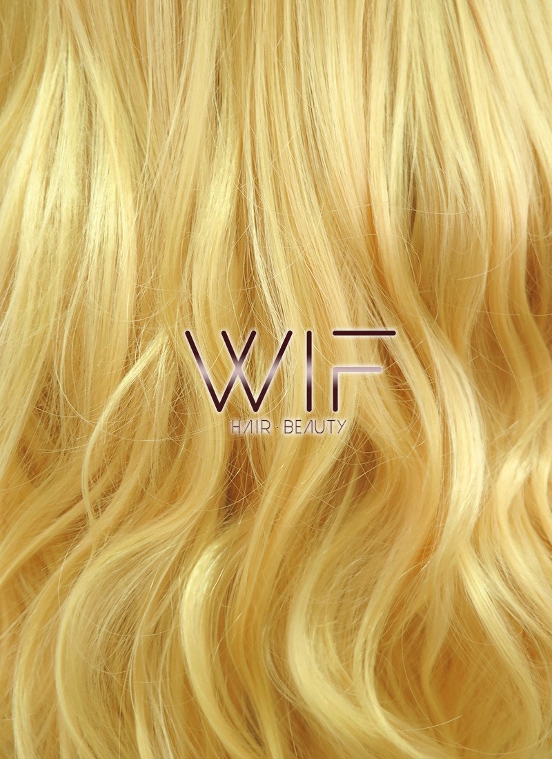 31" Long Curly Golden Blonde Fashion Synthetic Hair Wig PL033A