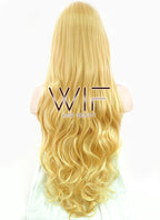 31" Long Curly Golden Blonde Fashion Synthetic Hair Wig PL033A