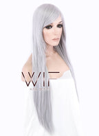 31" Straight Grey Synthetic Wig PL062