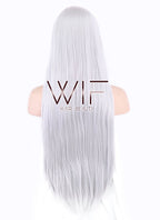 31" Straight Grey Synthetic Wig PL062