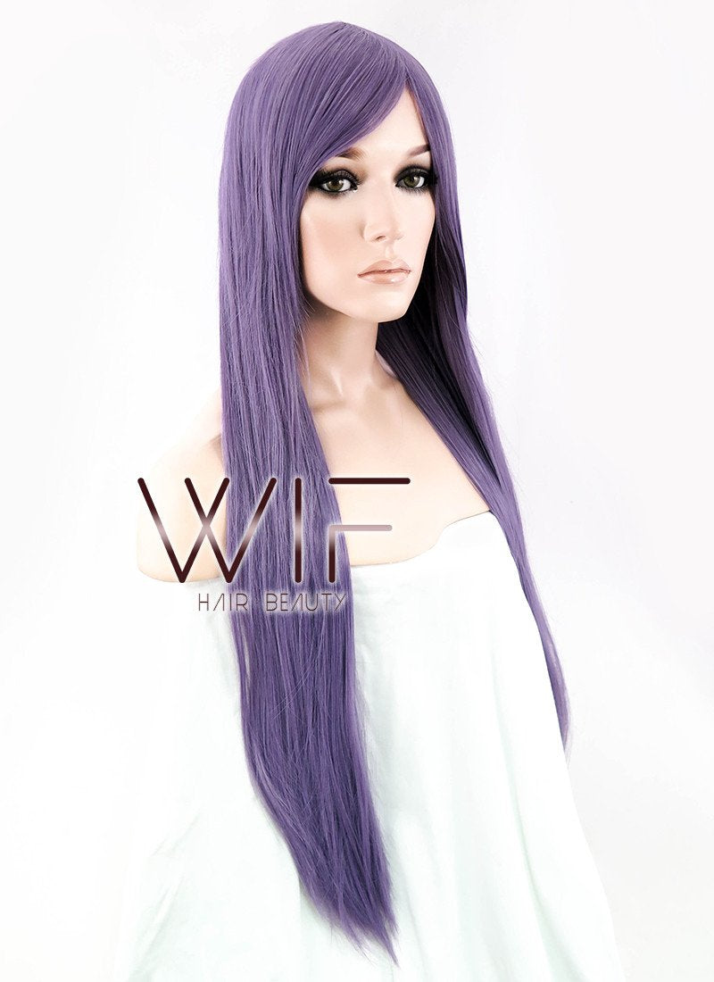 31" Straight Purple Synthetic Wig PL156