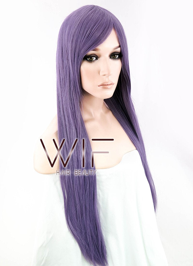 31" Straight Purple Synthetic Wig PL156