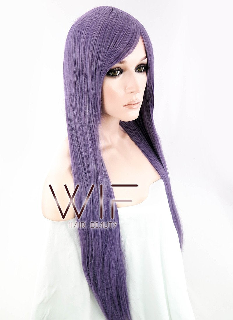 31" Straight Purple Synthetic Wig PL156