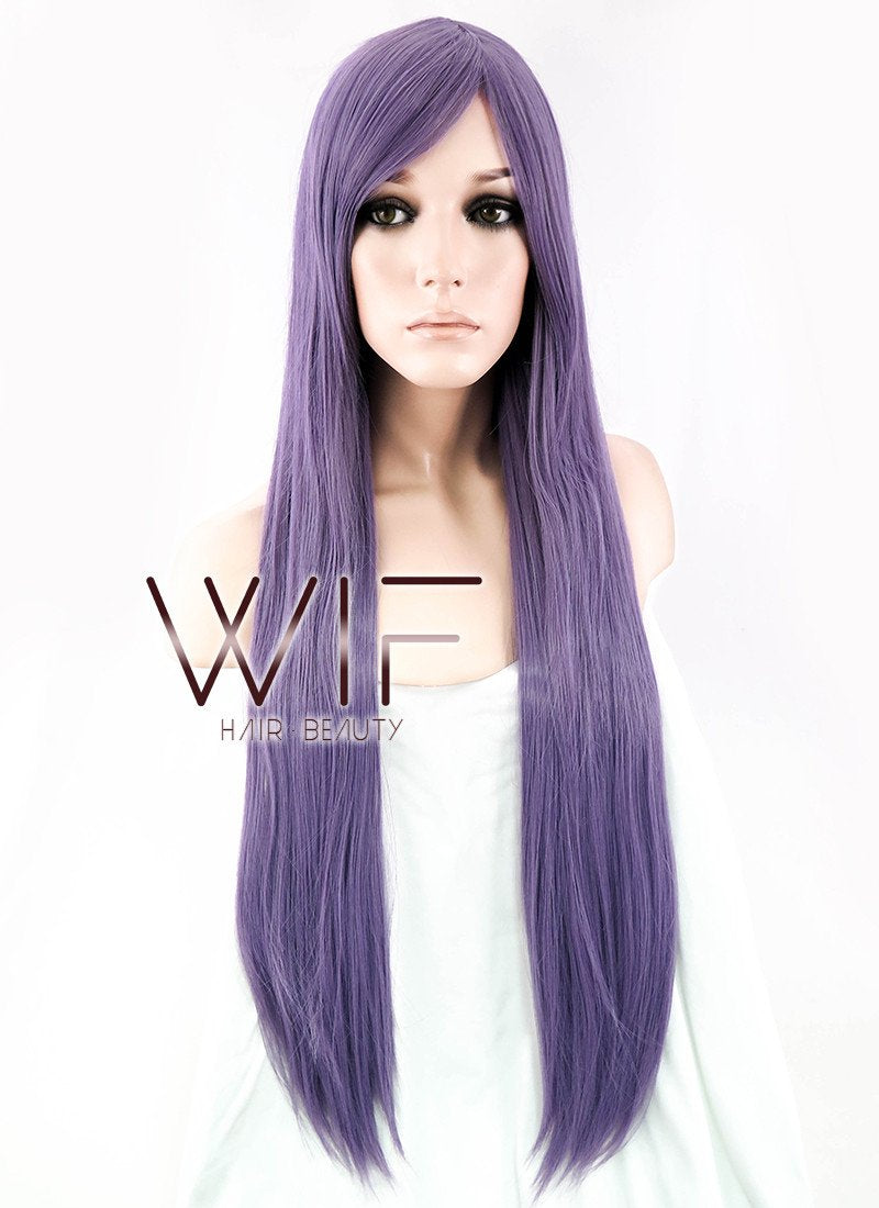 31" Straight Purple Synthetic Wig PL156