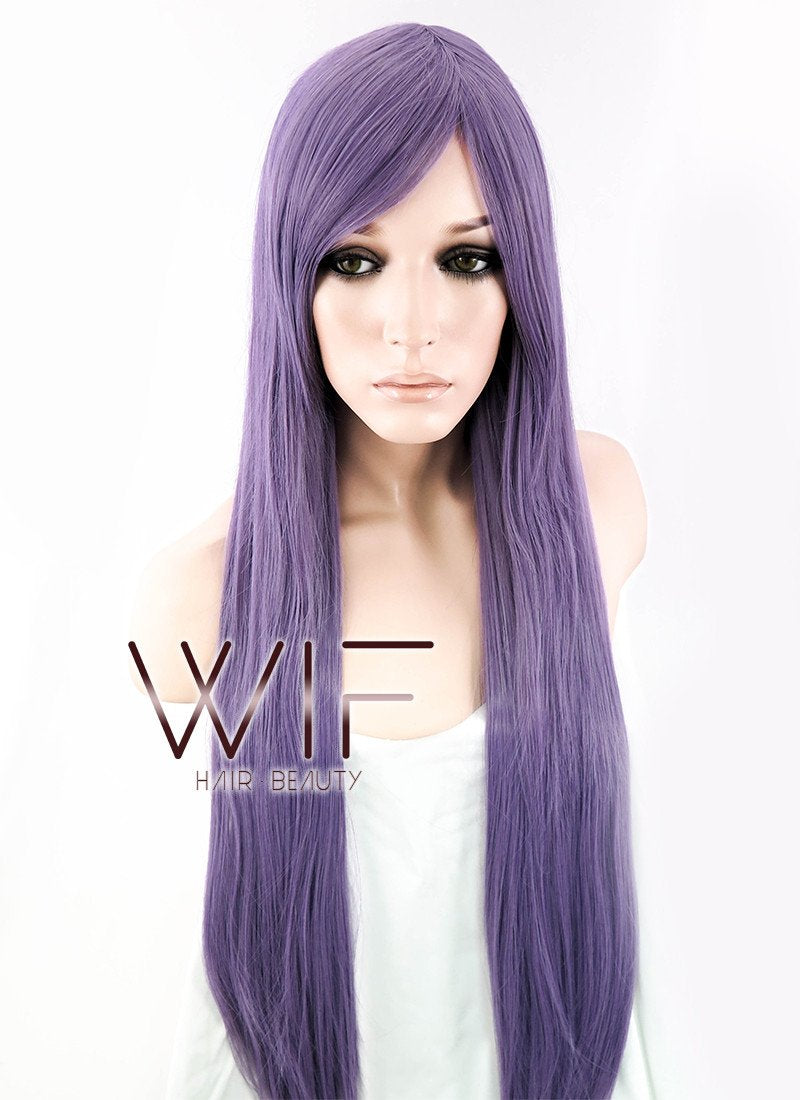 31" Straight Purple Synthetic Wig PL156