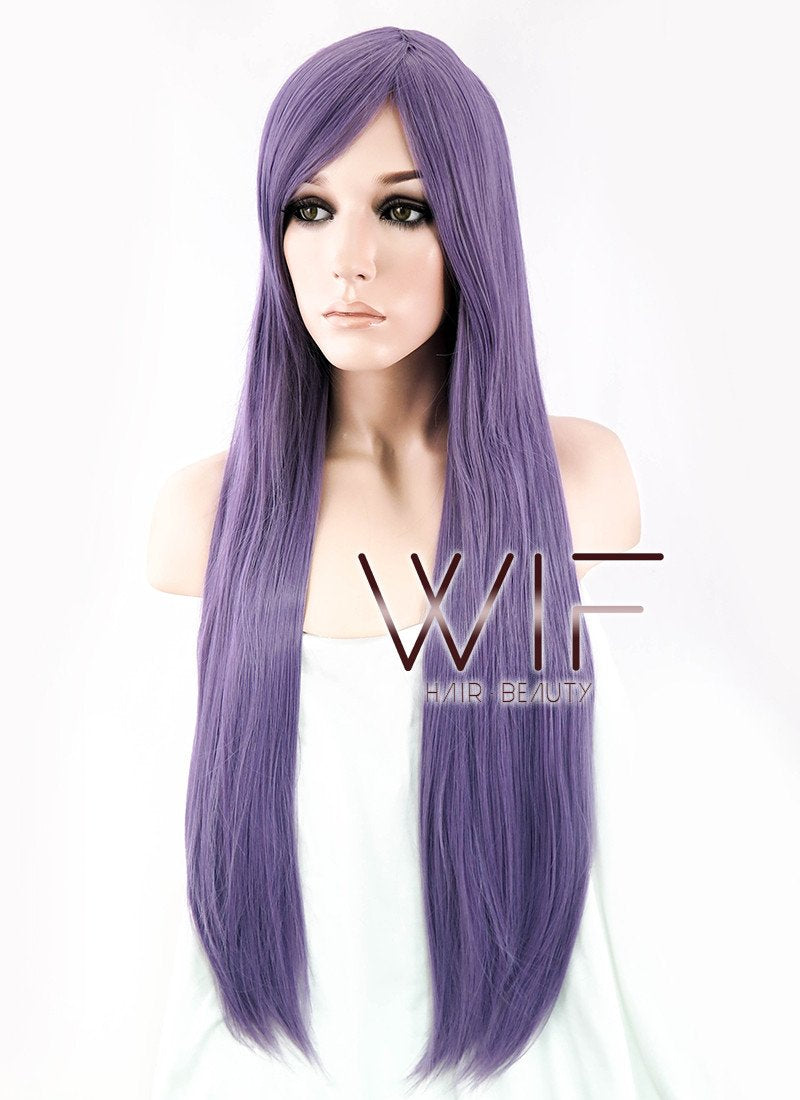 31" Straight Purple Synthetic Wig PL156