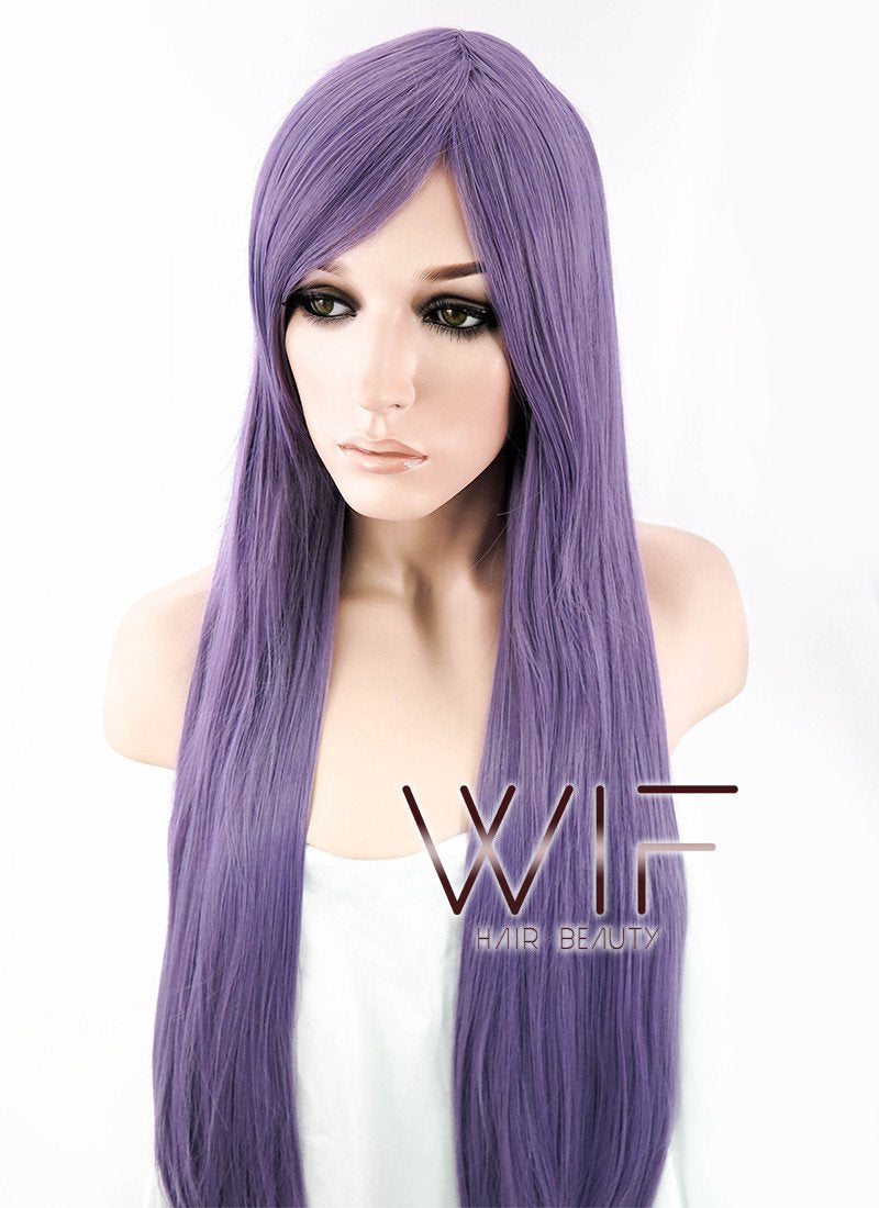 31" Straight Purple Synthetic Wig PL156