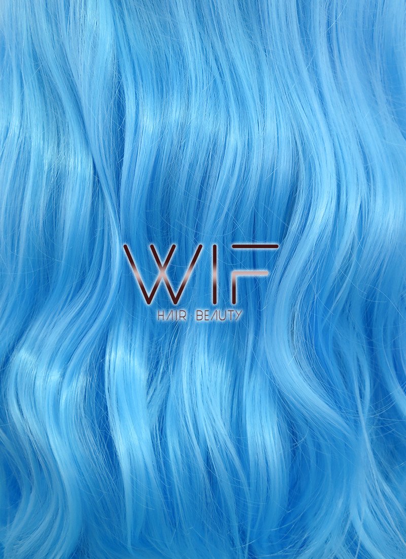 30" Wavy Blue Synthetic Wig PL174