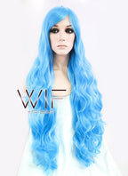 30" Wavy Blue Synthetic Wig PL174