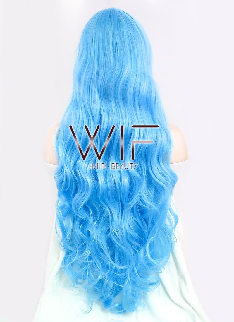 30" Wavy Blue Synthetic Wig PL174