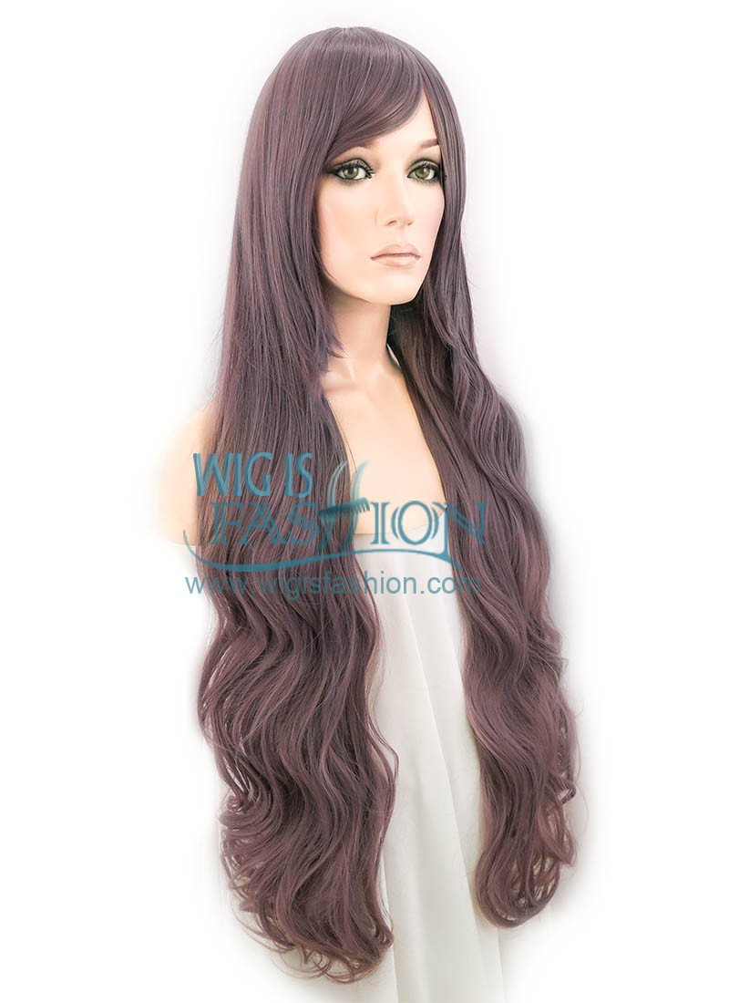 32" Wavy Ash Purple Synthetic Wig PL266A