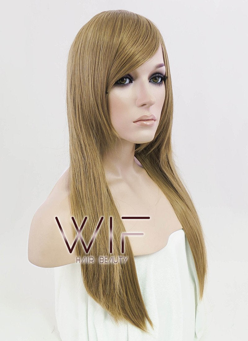 24" Straight Dark Blonde Synthetic Wig PL282