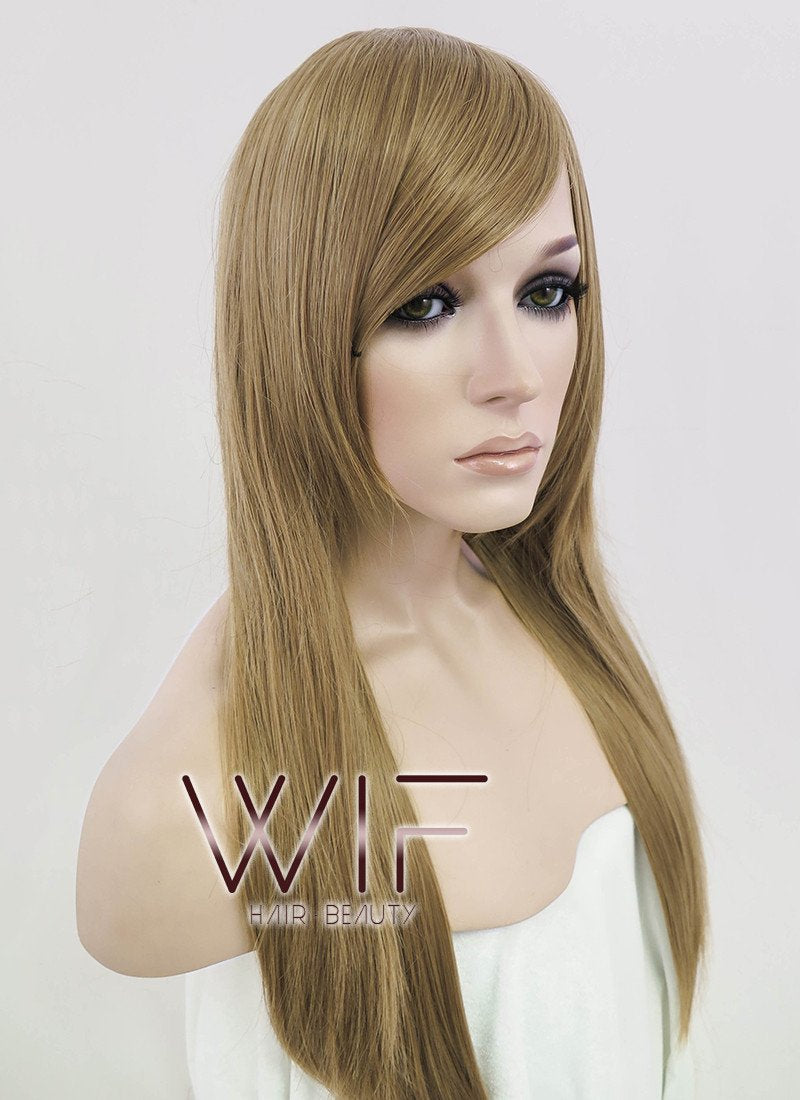 24" Straight Dark Blonde Synthetic Wig PL282