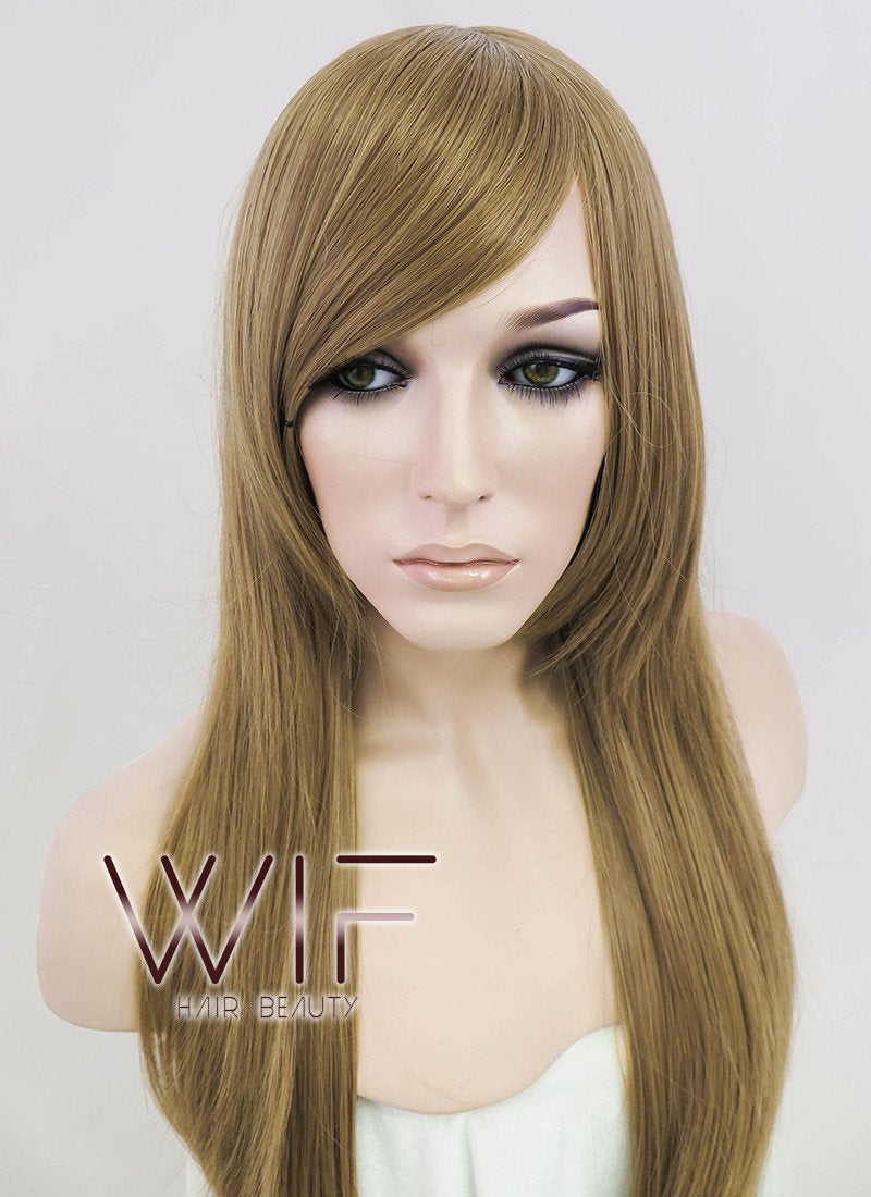 24" Straight Dark Blonde Synthetic Wig PL282