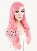 28" Wavy Pink Synthetic Wig PL304