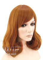 14" Wavy Orange Mixed Pink Synthetic Wig PL309