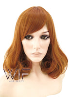 14" Wavy Orange Mixed Pink Synthetic Wig PL309