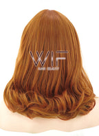 14" Wavy Orange Mixed Pink Synthetic Wig PL309