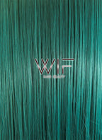 31" Straight Green Synthetic Wig PL476