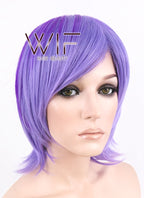 12" Straight Mixed Purple Synthetic Wig PL328