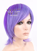 12" Straight Mixed Purple Synthetic Wig PL328