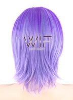 12" Straight Mixed Purple Synthetic Wig PL328