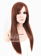 24" Straight Reddish Brown Synthetic Wig PL347