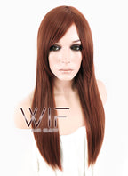 24" Straight Reddish Brown Synthetic Wig PL347