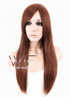 24" Straight Reddish Brown Synthetic Wig PL347