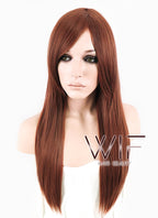 24" Straight Reddish Brown Synthetic Wig PL347