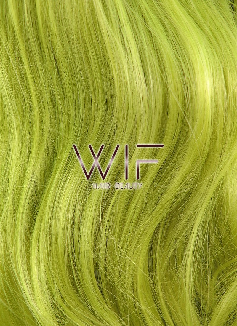 32" Wavy Yellowish Green Synthetic Wig PL350