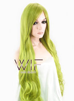 32" Wavy Yellowish Green Synthetic Wig PL350