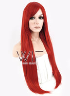 31" Straight Red Synthetic Wig PL352