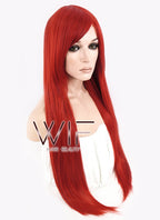 31" Straight Red Synthetic Wig PL352