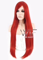 31" Straight Red Synthetic Wig PL352