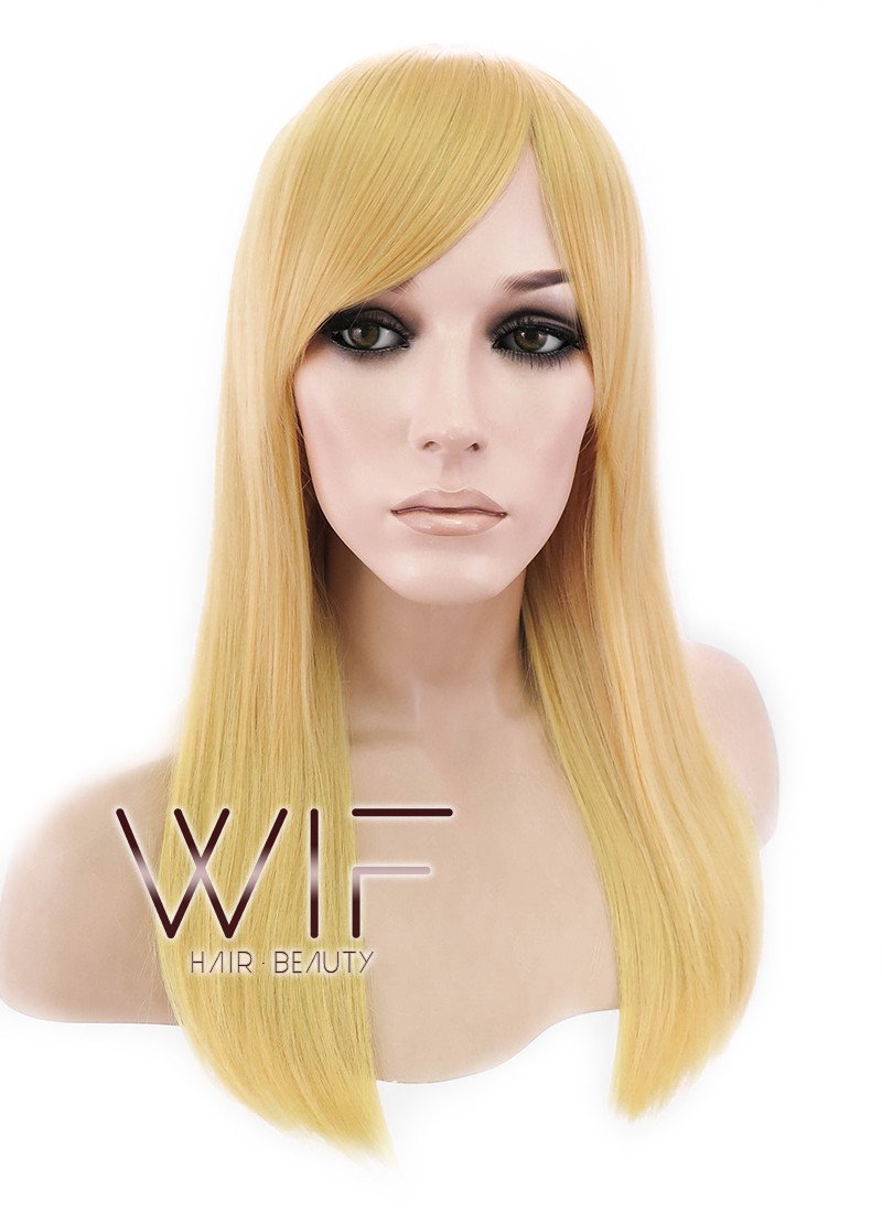 20" Straight Yellow Blonde Synthetic Wig PL353A