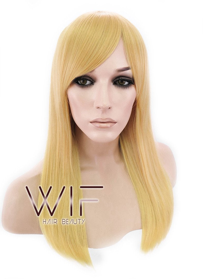 20" Straight Yellow Blonde Synthetic Wig PL353A